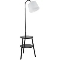Ridge Floor Lamp with Shelf - White, Black