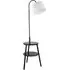 Ridge Floor Lamp with Shelf - White, Black