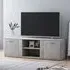 Ridhan TV Stand with 2 Doors - Concrete Effect, Chipboard