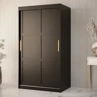 Rieti I Wardrobe 2 Sliding Doors - Black