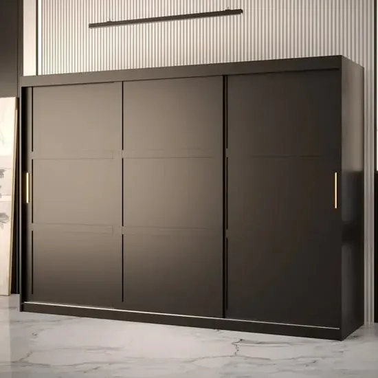 Rieti I Wardrobe 2 Sliding Doors - Black