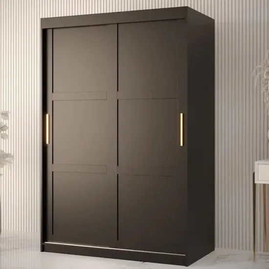 Rieti I Wardrobe 2 Sliding Doors - Black