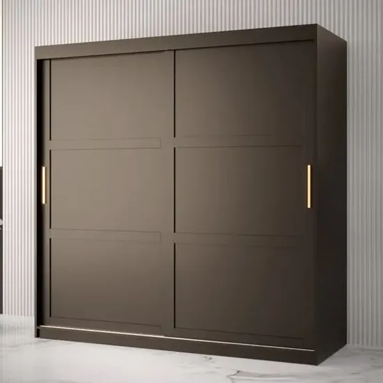 Rieti I Wardrobe 2 Sliding Doors - Black
