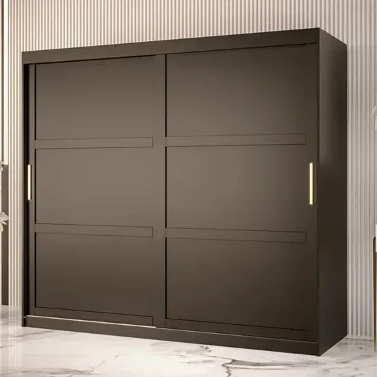 Rieti I Wardrobe 2 Sliding Doors - Black