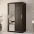 Rieti II Mirrored Wardrobe 2 Sliding Doors - Black