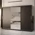 Rieti II Mirrored Wardrobe 2 Sliding Doors - Black