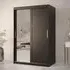 Rieti II Mirrored Wardrobe 2 Sliding Doors - Black