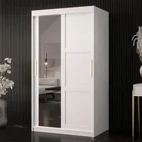 Rieti II Mirrored Wardrobe 2 Sliding Doors - White