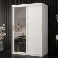 Rieti II Mirrored Wardrobe 2 Sliding Doors - White