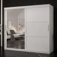Rieti II Mirrored Wardrobe 2 Sliding Doors - White