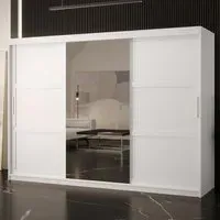 Rieti II Mirrored Wardrobe 2 Sliding Doors - White