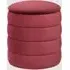 Rifle Cylindrical Ribbed Stool - Burgundy, Velvet