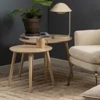 Rifle Round Nesting Coffee Table Set - Natural, Bamboo