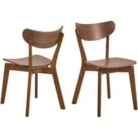 Riga Dining Chairs in Pair - Walnut, Wood alternate view