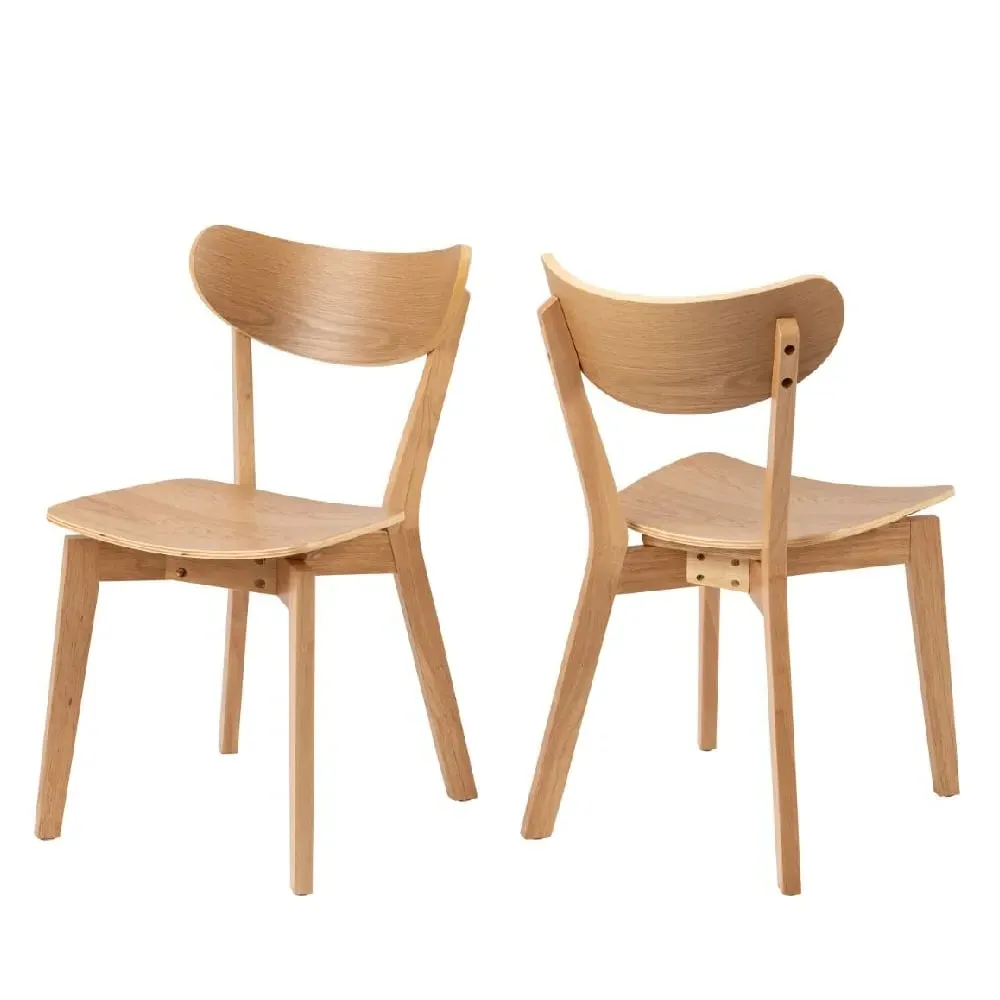 Riga Dining Chairs Pair - Oak image
