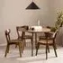 Riga Dining Table with 4 Chairs - Walnut