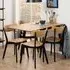 Riga Drop Lift Dining Set with 4 Chairs - Black, Oak