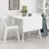 Riga Drop Lift Dining Table with 2 Chairs - White