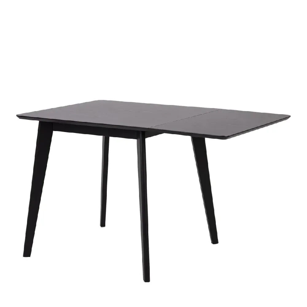 Riga Extendable Dining Table - Black, Oak image