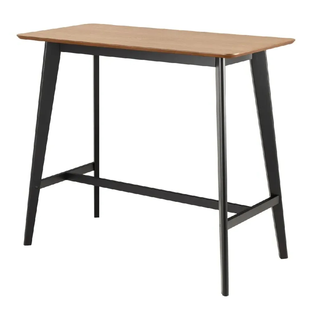 Riga Rectangular Bar Table - Oak, Black