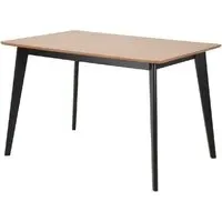 Riga Rectangular Dining Table - Black, Oak