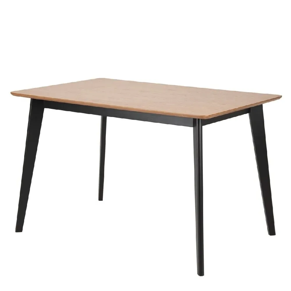 Riga Rectangular Dining Table - Black, Oak image