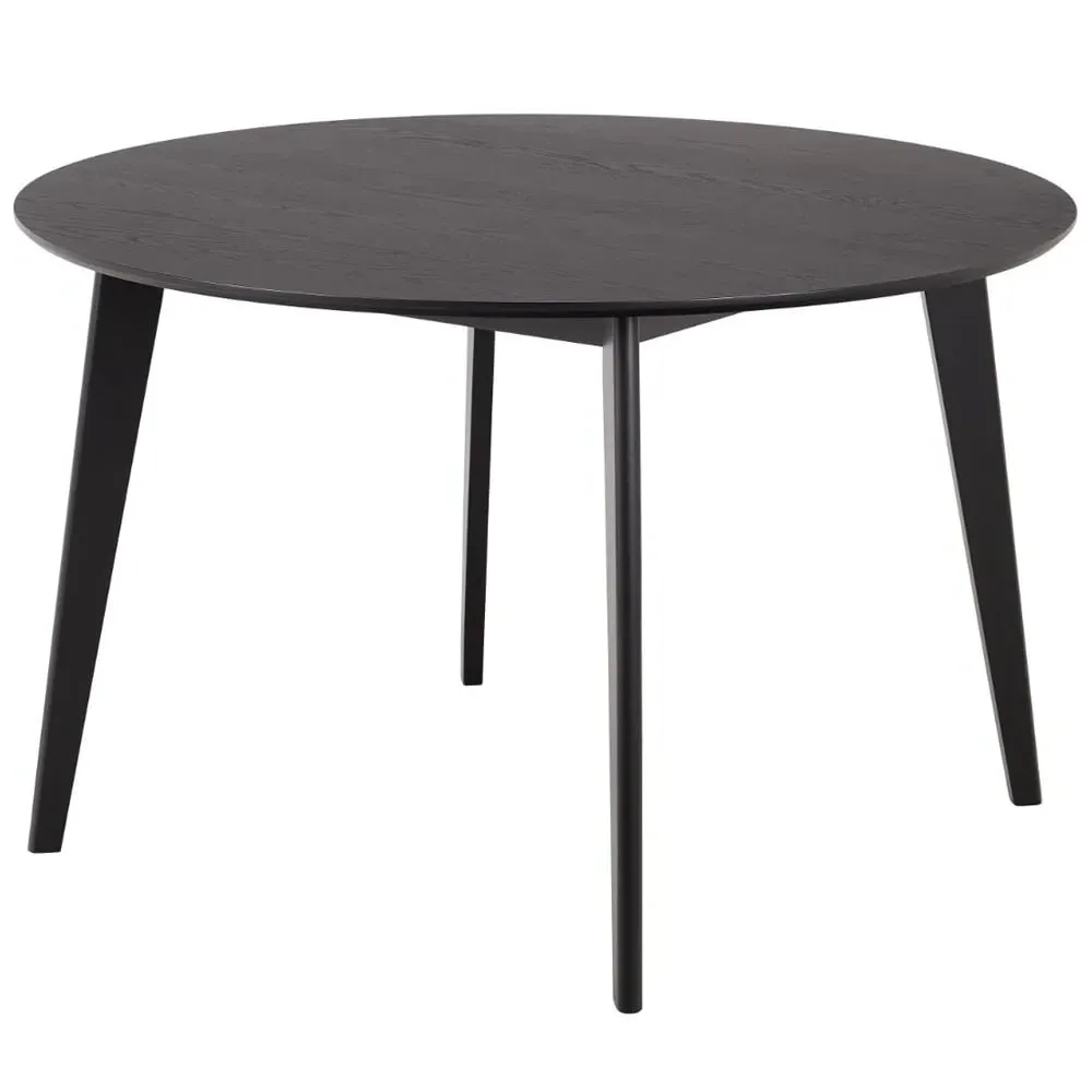 Riga Round Dining Table - Black, Oak