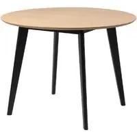 Riga Round Dining Table - Oak, Black