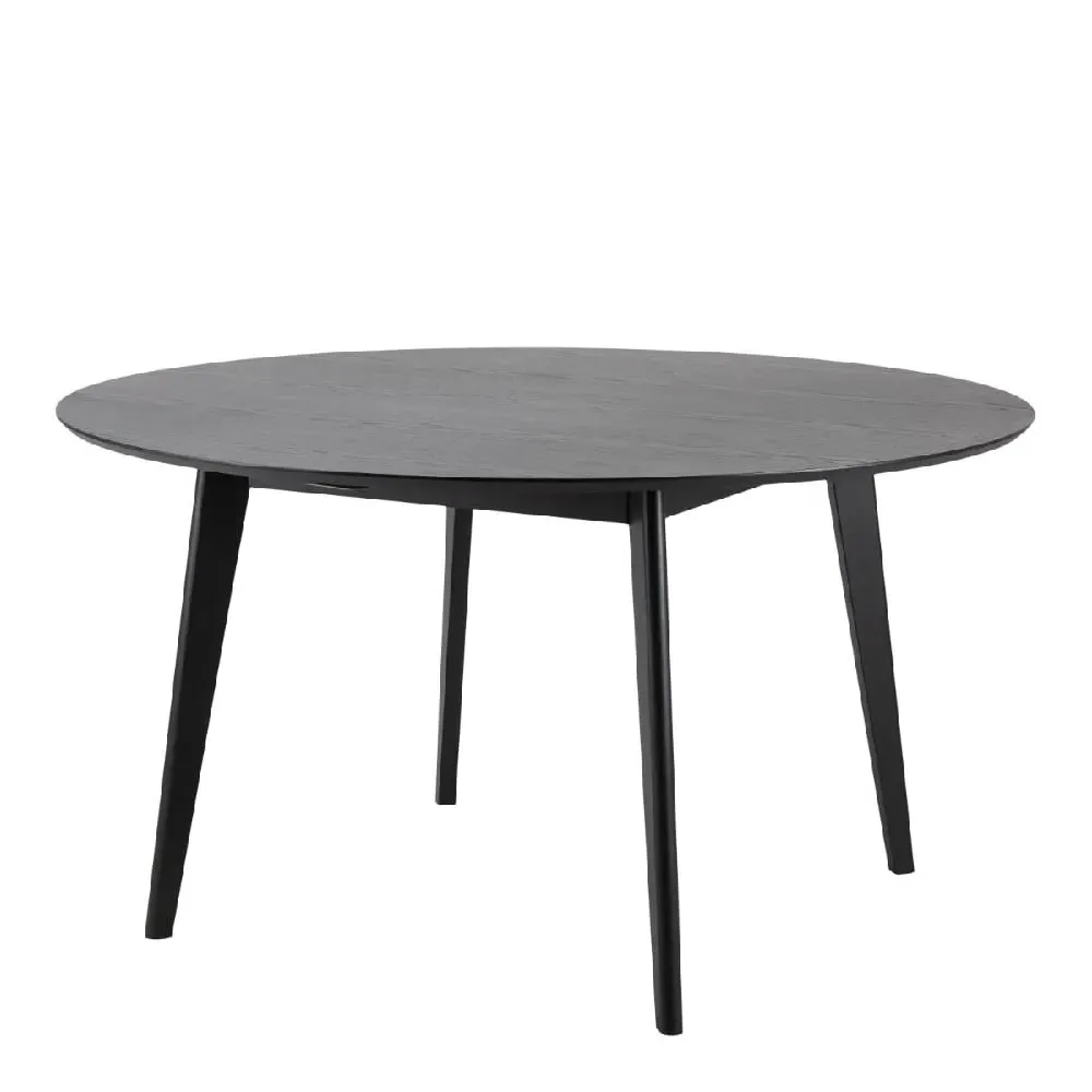 Riga Round Large Dining Table - Matt Black