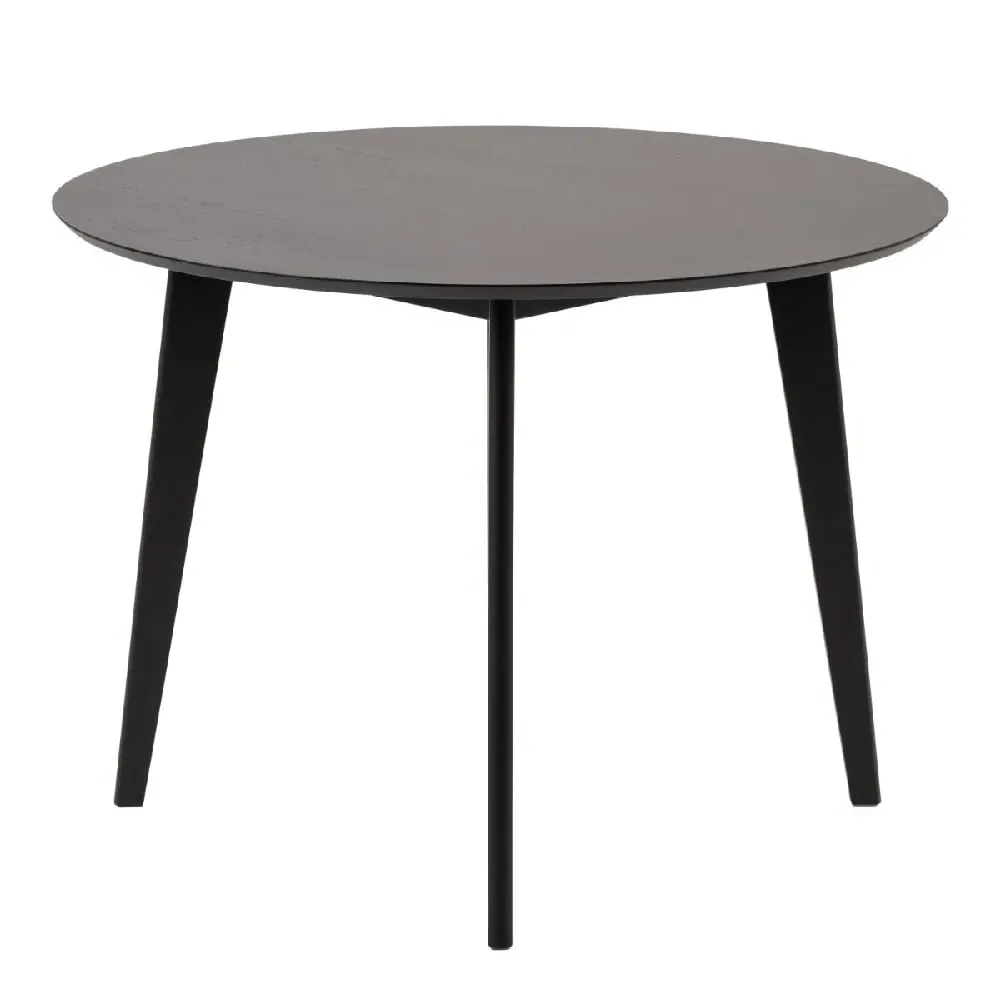 Riga Round Small Dining Table - Matt Black