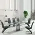 Rihanna Extendable Dining Table with 6 Demi Chairs - Grey