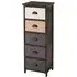 Riley 5-Drawer Chest of Drawers - Multicolour, Paulownia Wood