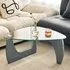 Rimdoc Coffee Table - Clear Glass, Grey High Gloss