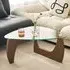 Rimdoc Coffee Table - Clear Glass, Walnut