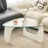 Rimdoc Coffee Table - Clear Glass, White High Gloss