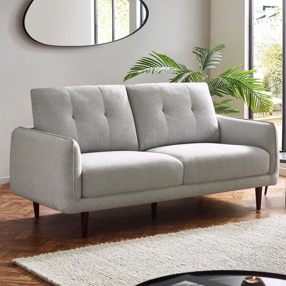 Rimouski 3-Seater Sofa - Light Grey, Fabric
