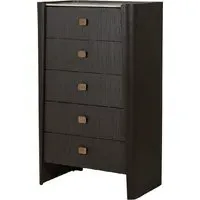 Rimouski 5-Drawer Chest - Ebony Brown, Wood