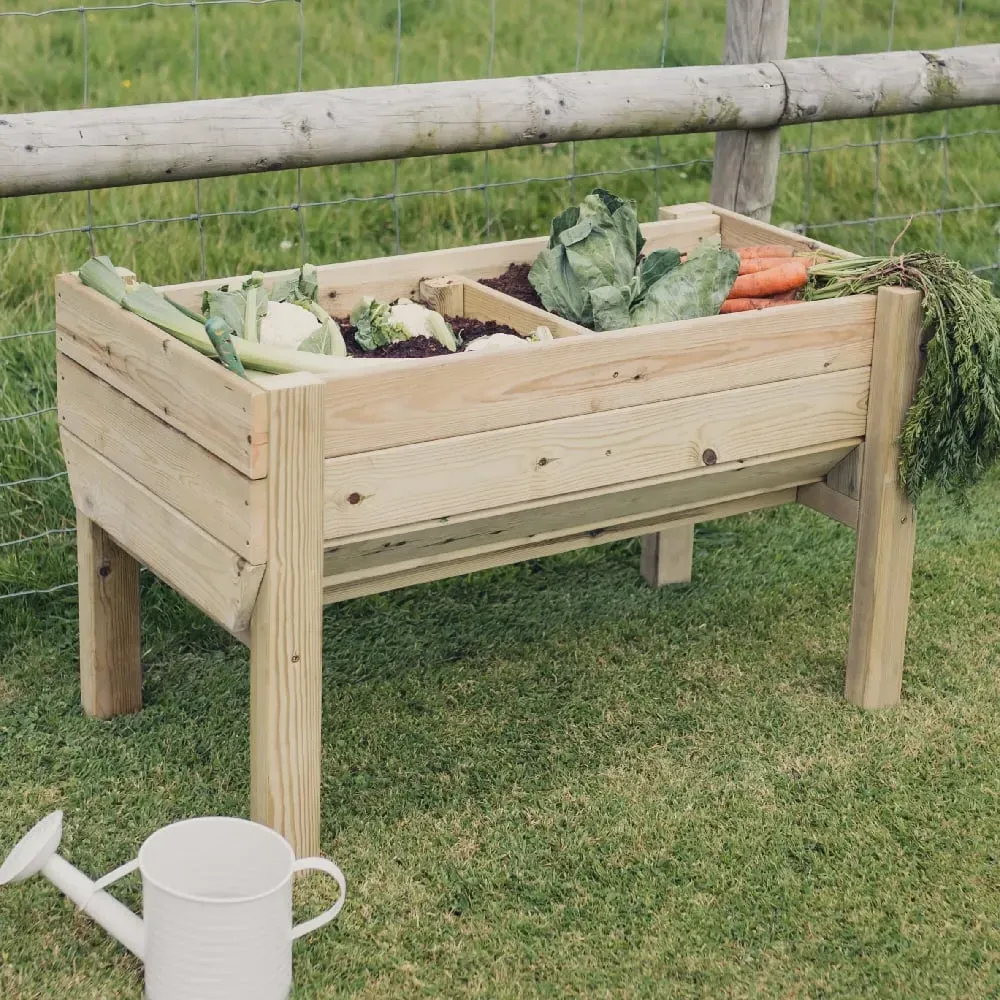 Rimouski Small Garden Vegetable Planter - Natural, Wood product
