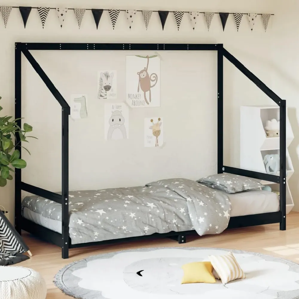 Ringgold Single Bed Frame - Black, Pine