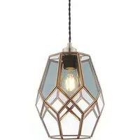 Ripley Ceiling Pendant Light - Antique Brass, Glass