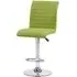 Ripple Height-Adjustable Bar Stool - Green, Faux Leather