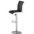 Ritz Height-Adjustable Bar Stool - Black, Faux Leather