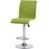Ritz Height-Adjustable Bar Stool - Lime Green, Faux Leather