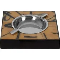 Riva Square Ashtray with Steel Bowl - Brown, Resin alternate view
