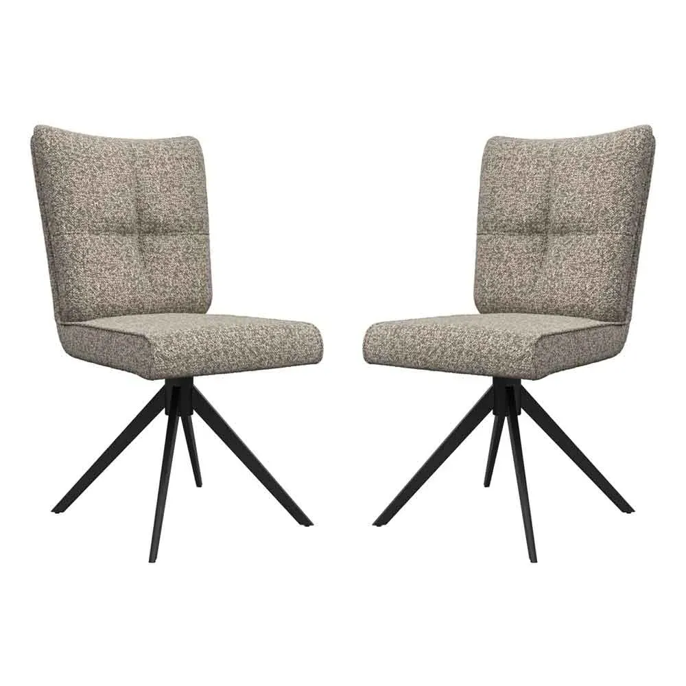 Rivano Armless Dining Chair (Pair) - Oatmeal, Fabric product