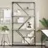 Rivas Bookshelf with Steel Frame - Grey, Sonoma Oak