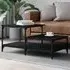 Rivas Coffee Table with 3 Shelves - Black