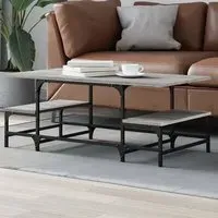 Rivas Coffee Table with Shelf - Grey Sonoma Oak