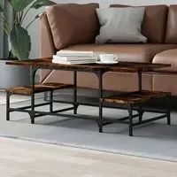 Rivas Coffee Table with Shelf - Smoked Oak