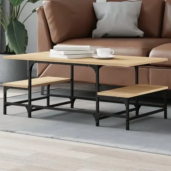 Rivas Coffee Table with Storage - Sonoma Oak